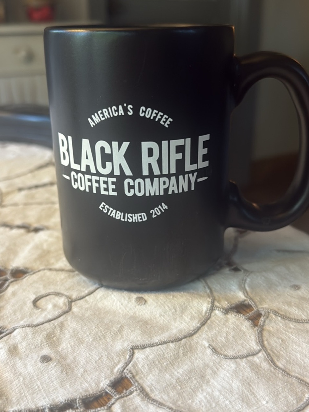 Black Rifle Coffee Company Matte Black Ceramic Mug